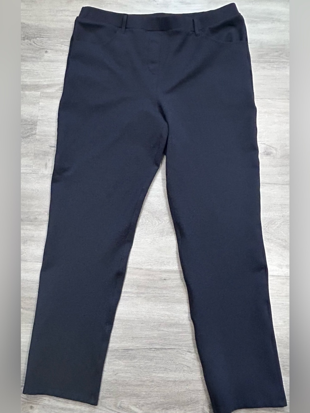 Quince Ultra Stretch Ponte Straight Leg 4-Pocket Pants Blue/Black Women’s XL